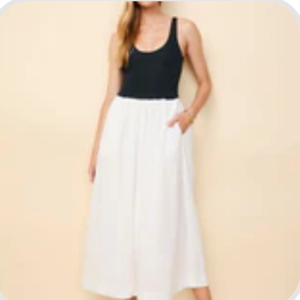 SOLID & STRIPED Samantha Dress French Navy & Ecru - XS